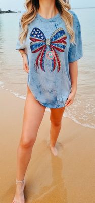 America  Glitter Bow Shirt