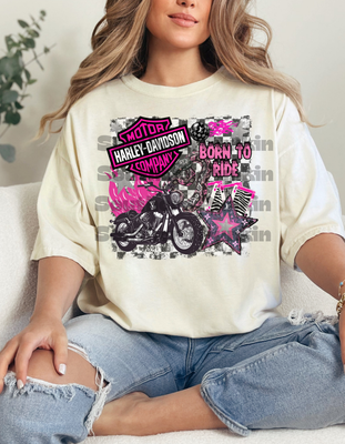 Pink Born To Ride Shirt