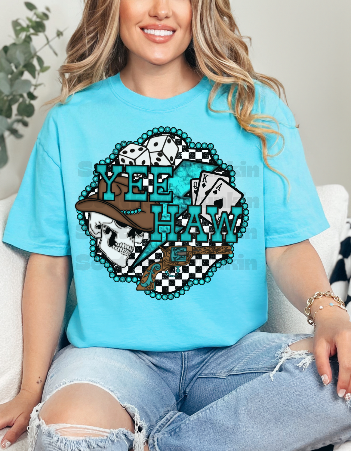 Yee Haw Cowboy Skull Shirt