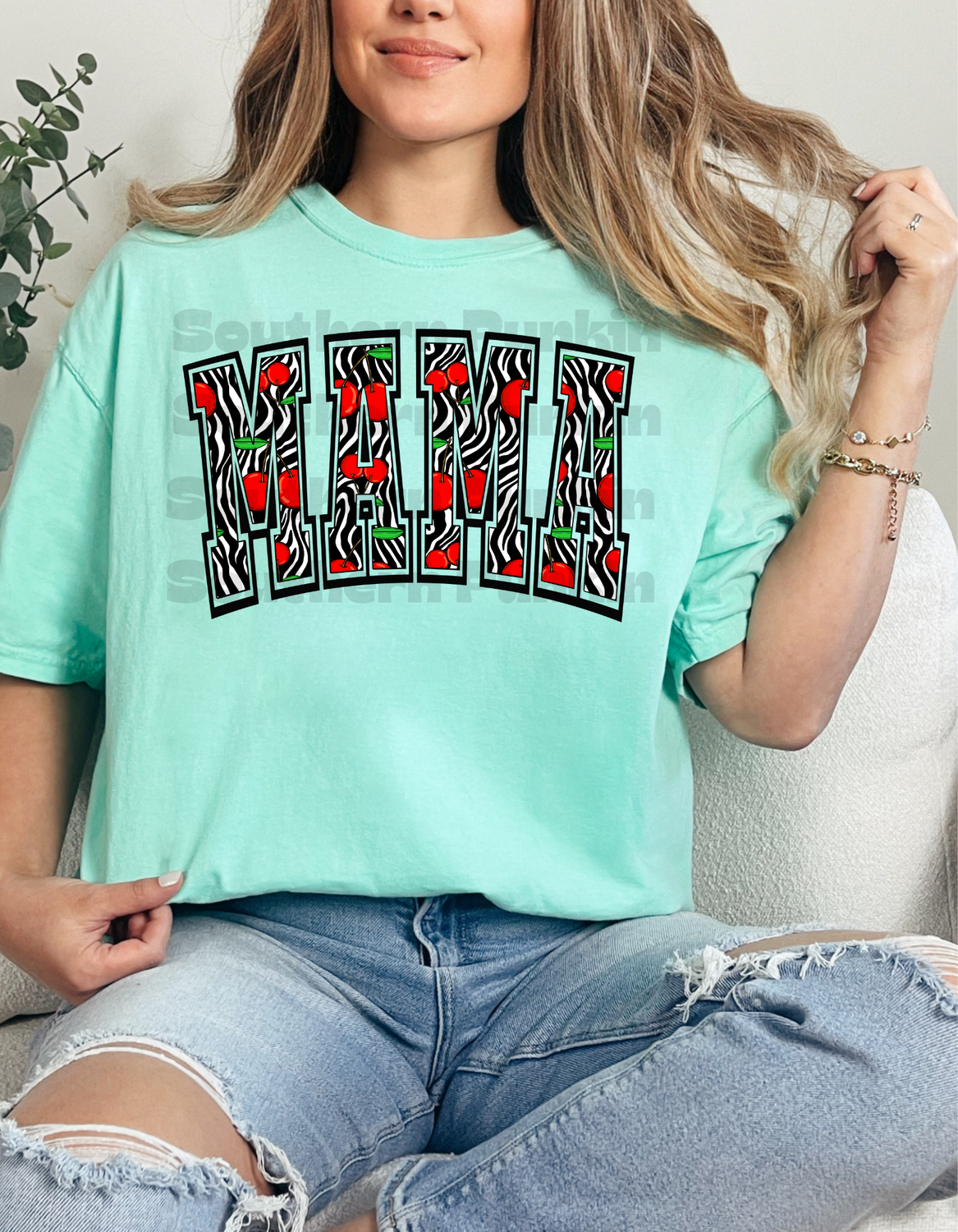 Mama Zebra Cherrys Shirt