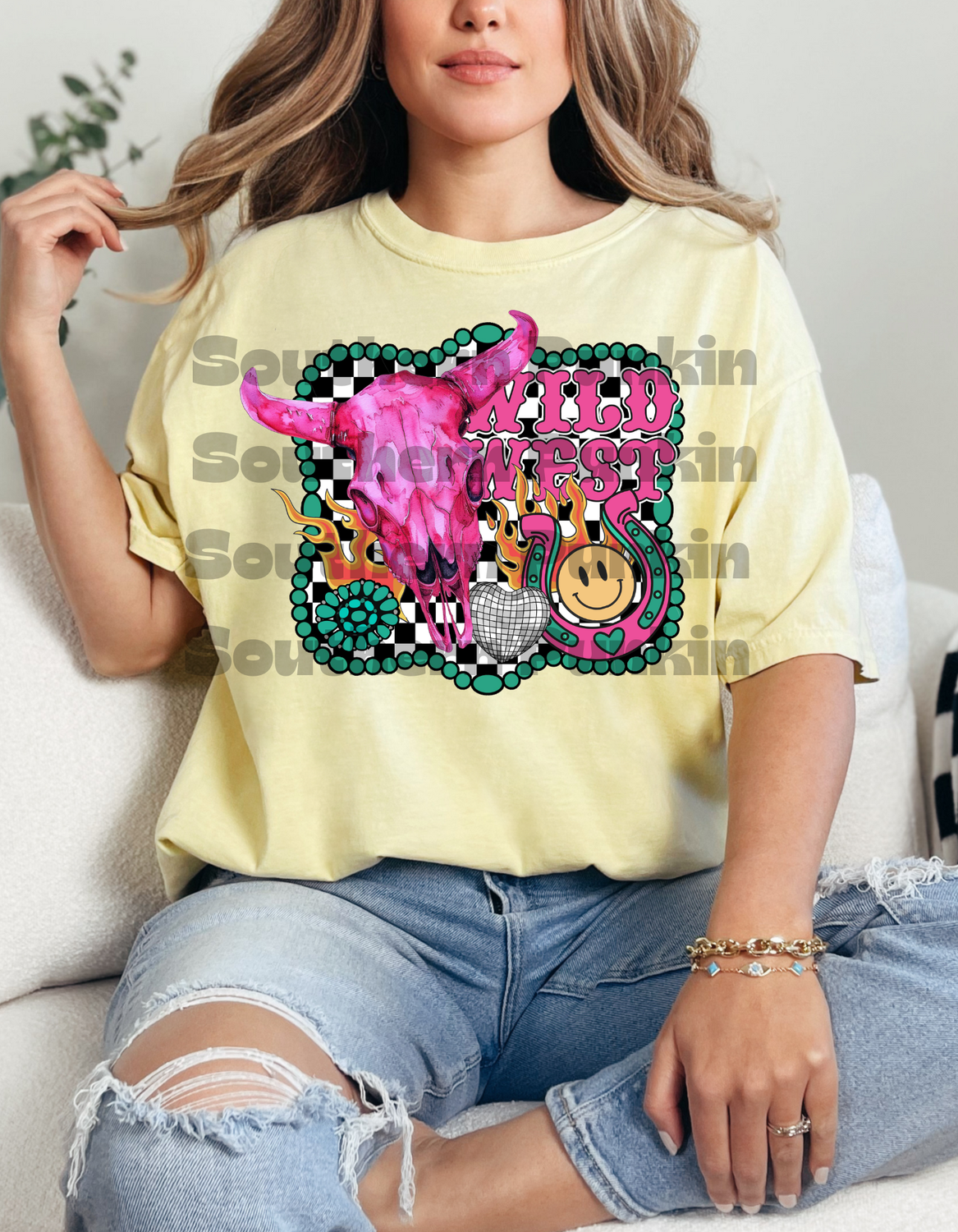 Pink Skull Wild West Shirt