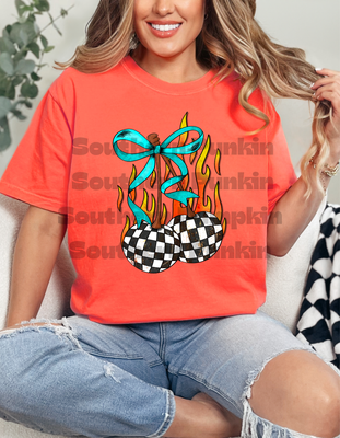 Checkered Flame Cherrys Shirt