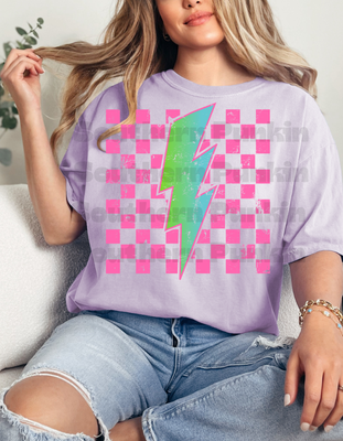 Checkered Lighting Bolt Shirt