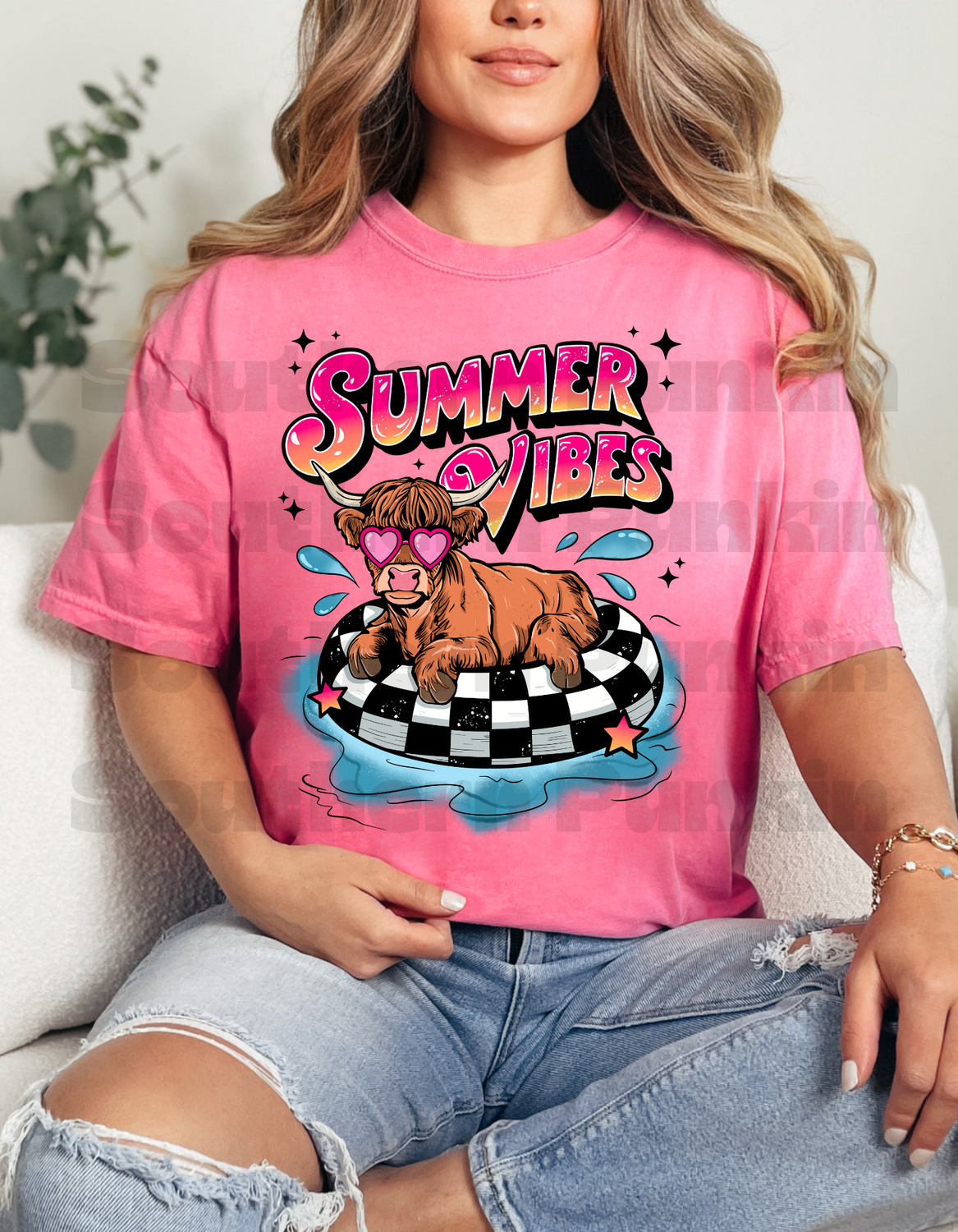 Summer Vibes Cow Float Shirt