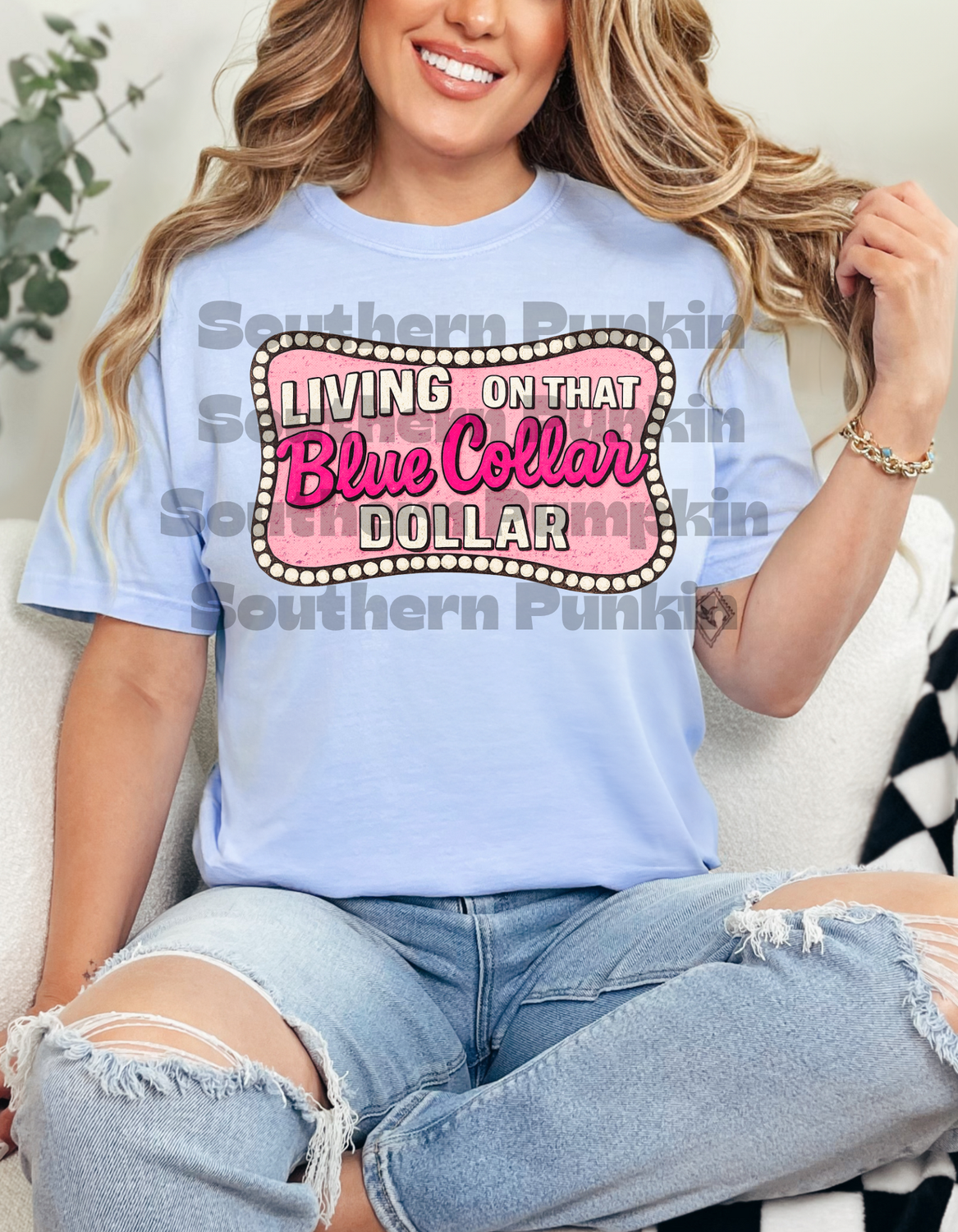 Living On That Blue Collar Dollar Shirt