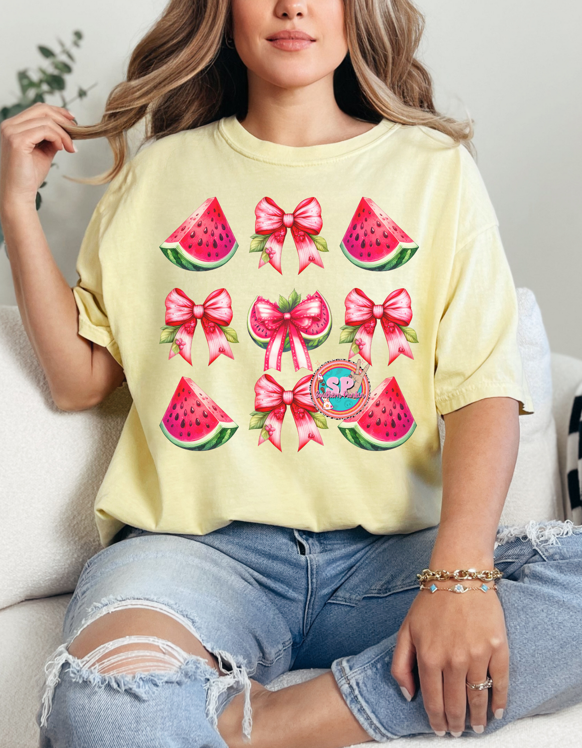 DTF PRINT Watermelon And Bows