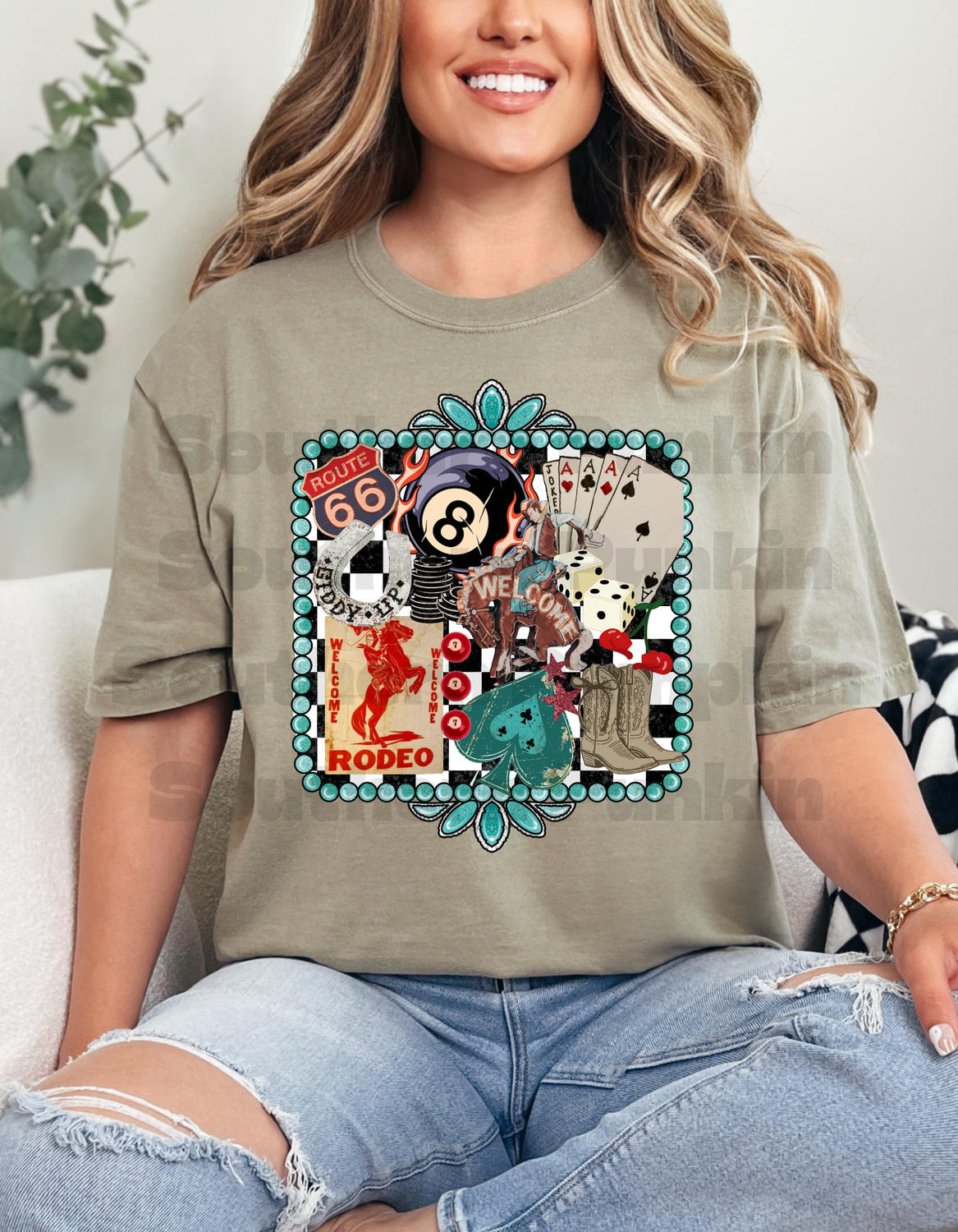 DTF PRINT western Scene