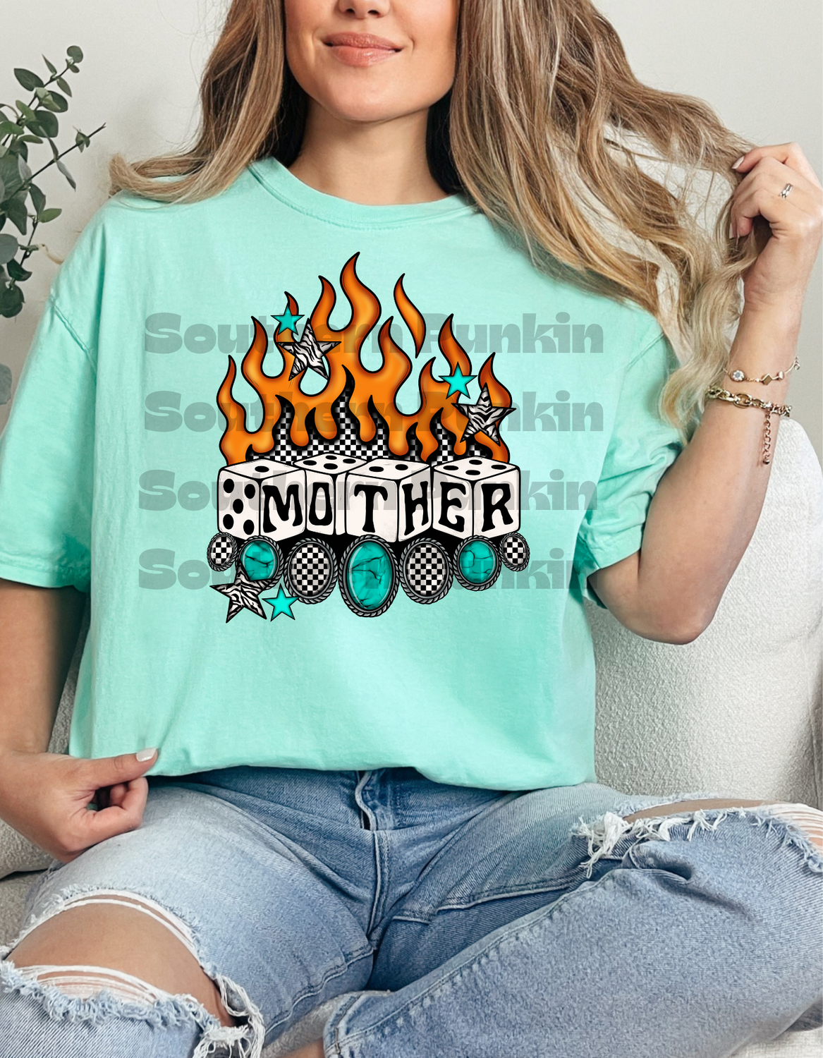 DTF PRINT western Mama Dice