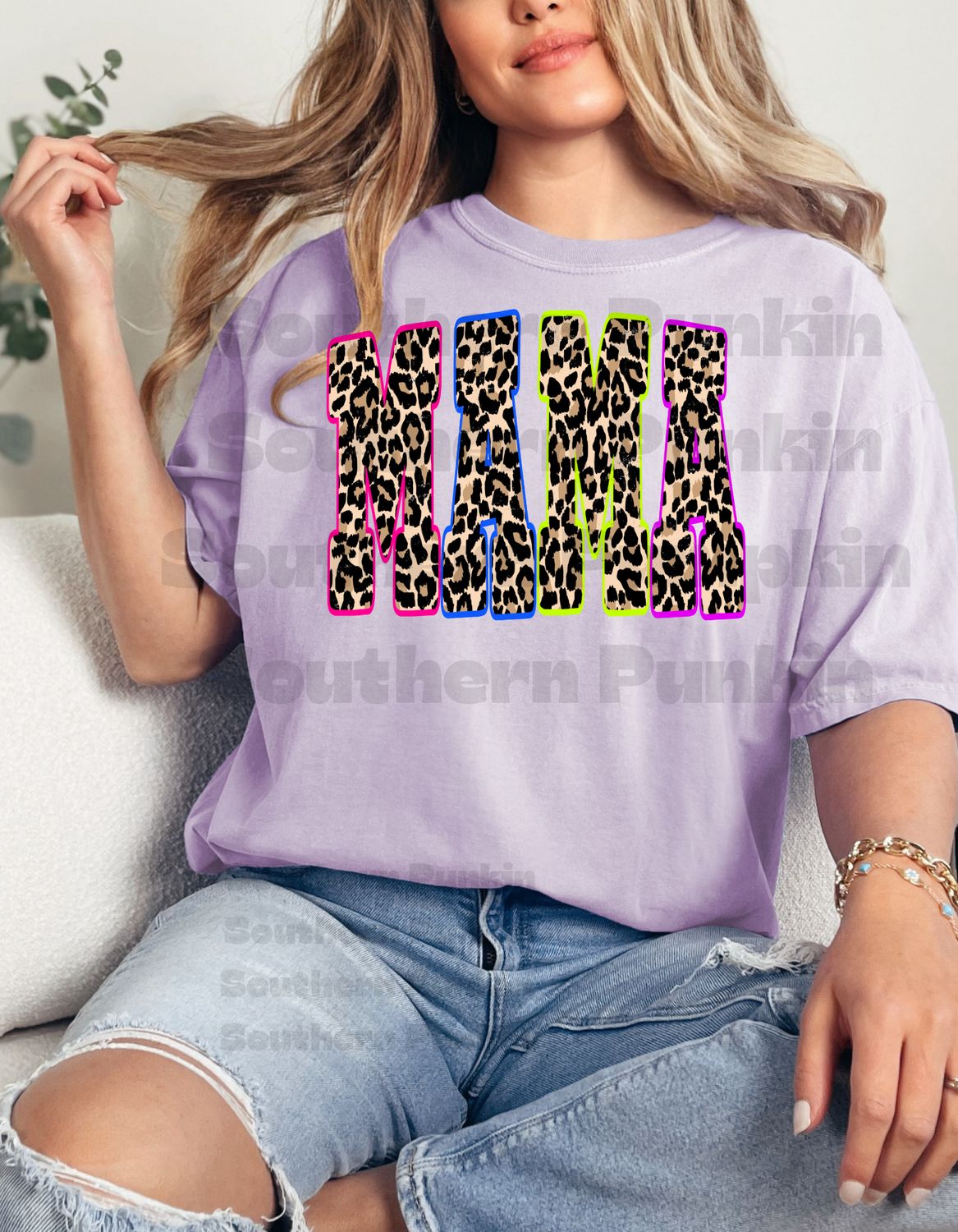 Neon Cheetah Mama Shirt