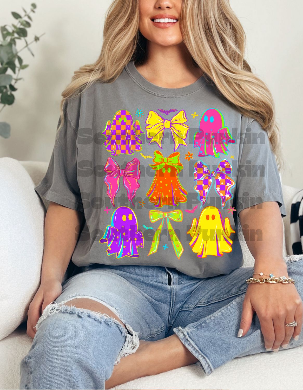 Neon Ghost With Bows Shirt