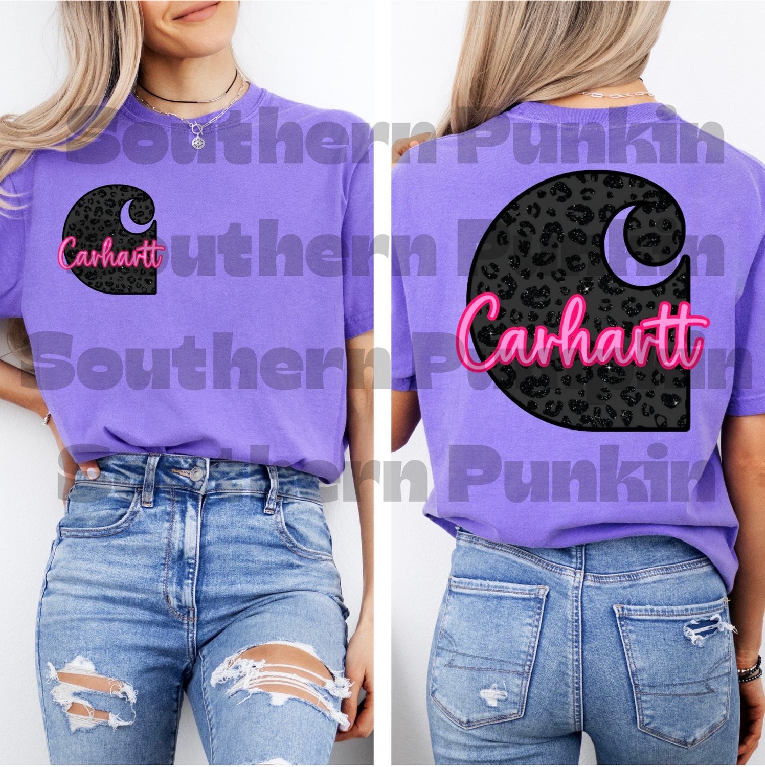 Black Cheetah Carhartt Shirt