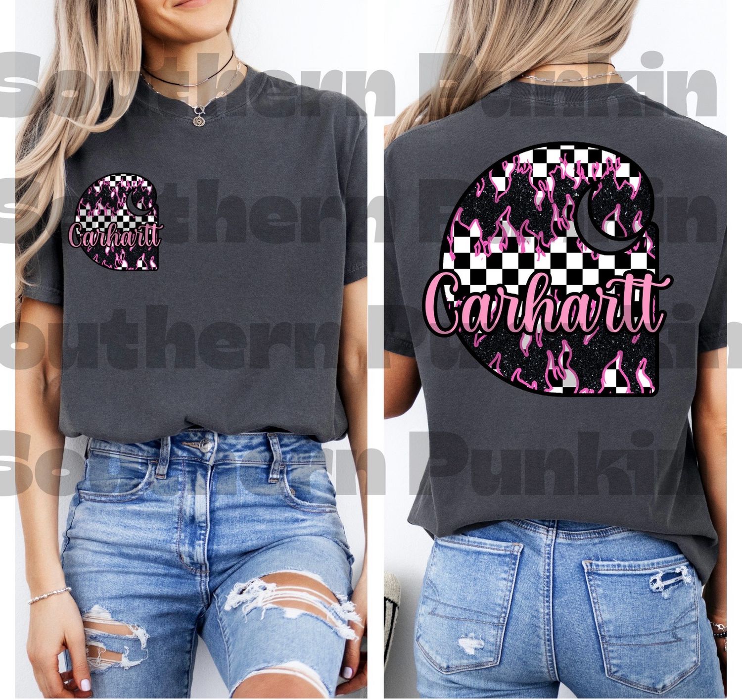 Checkered Flames Carhartt Shirt