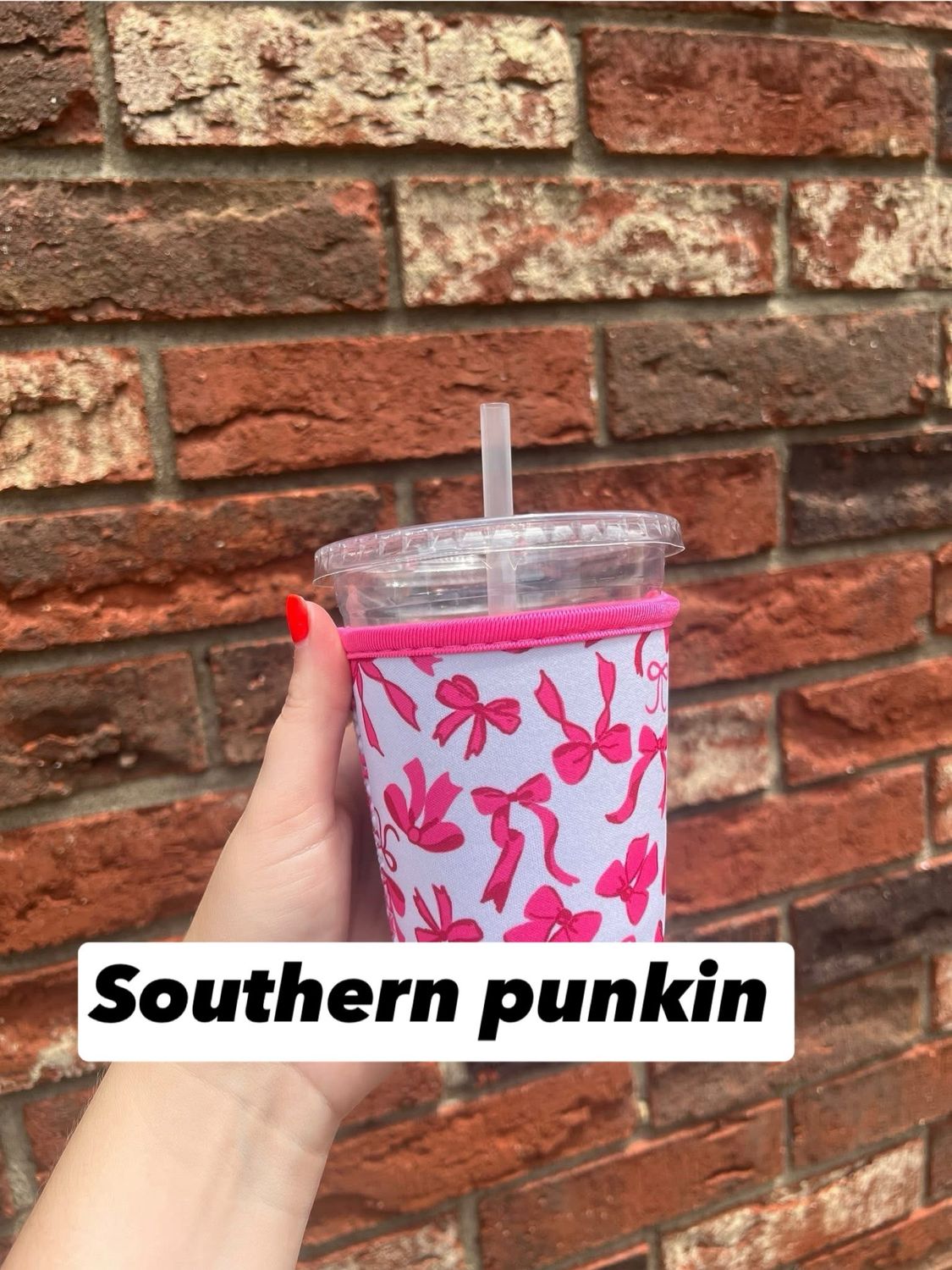 16oz Pink Bow Koozies