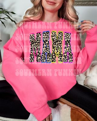 Neon Cheetah Mama Crew