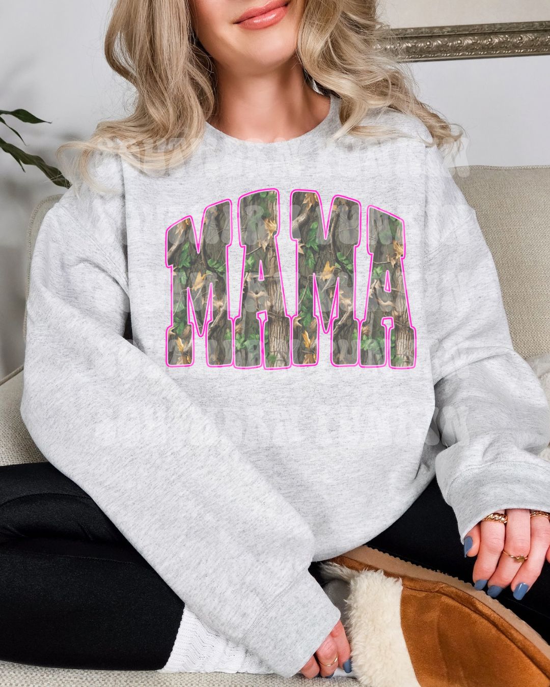 Pink Mama Camo Crew