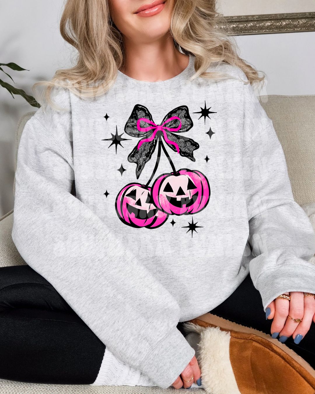 Pink Pumpkin Cherries Crew