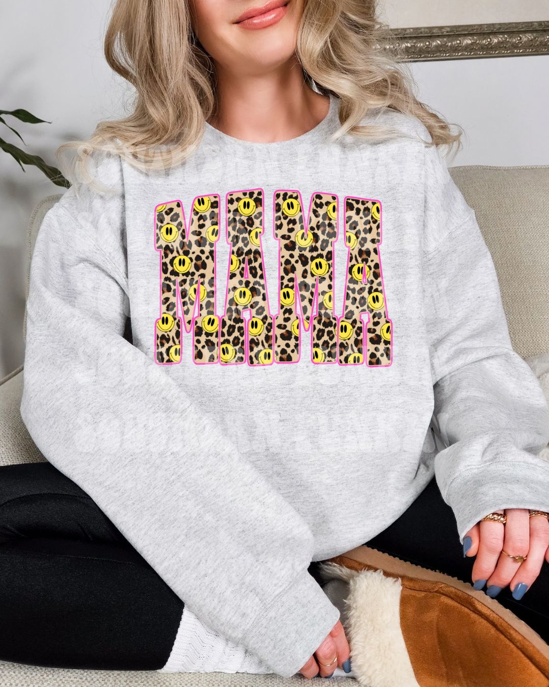Mama Cheetah Smiley Crew