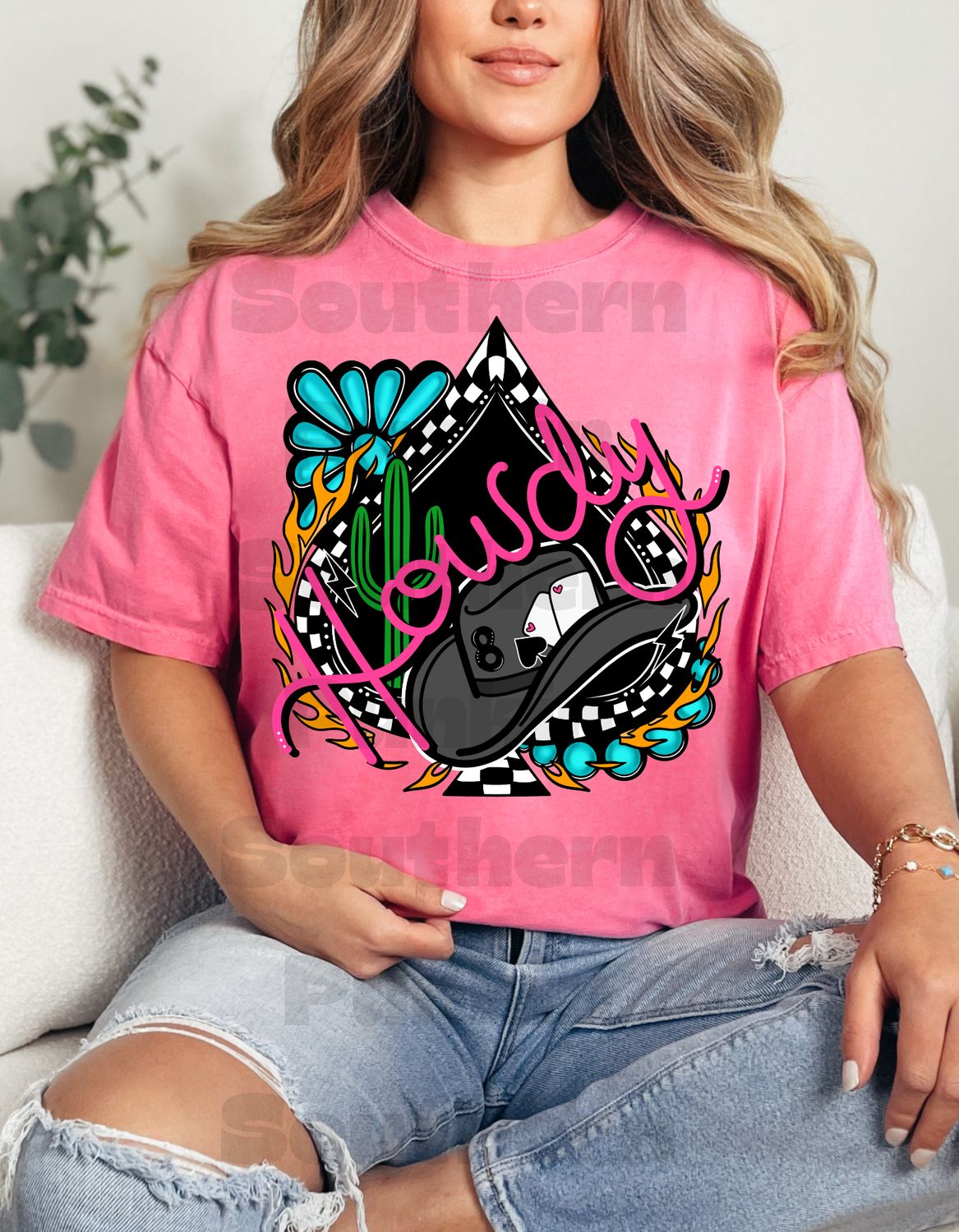 Pink Howdy Spade Shirt