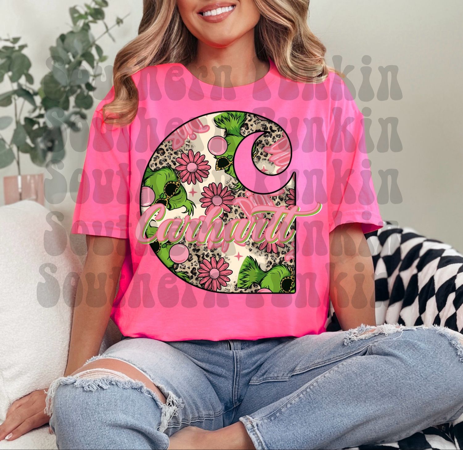 Grinch Bubble Gum Carhartt Shirt
