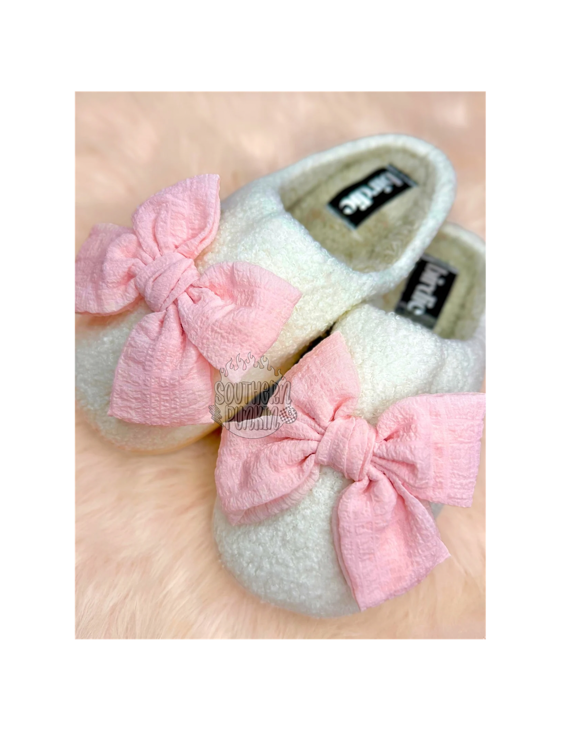 10/11 Pink Bows Slippers