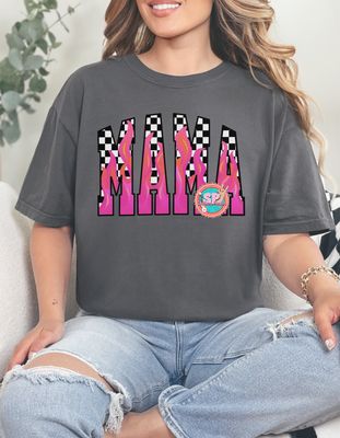 Gray Mama Flames Shirt