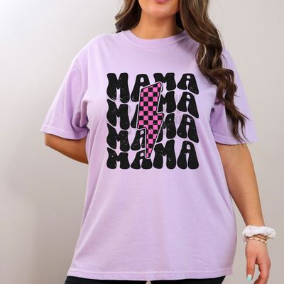 Mama pink lighting bolt