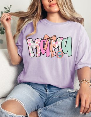 Mama Smiley Bow Shirt