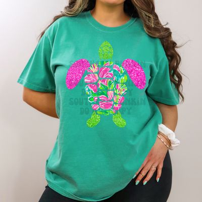 Floral turtle shirt