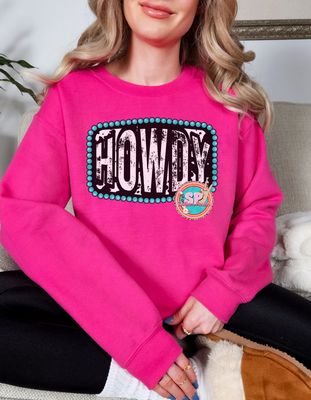 Howdy Distressed Crew Neck