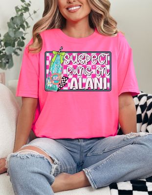 Suspect Runs On Alani Shirt