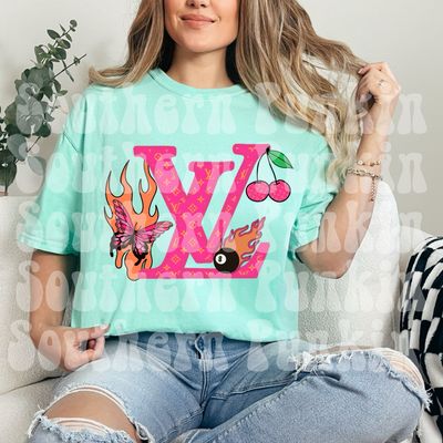 Pink Lv Cherry Shirt