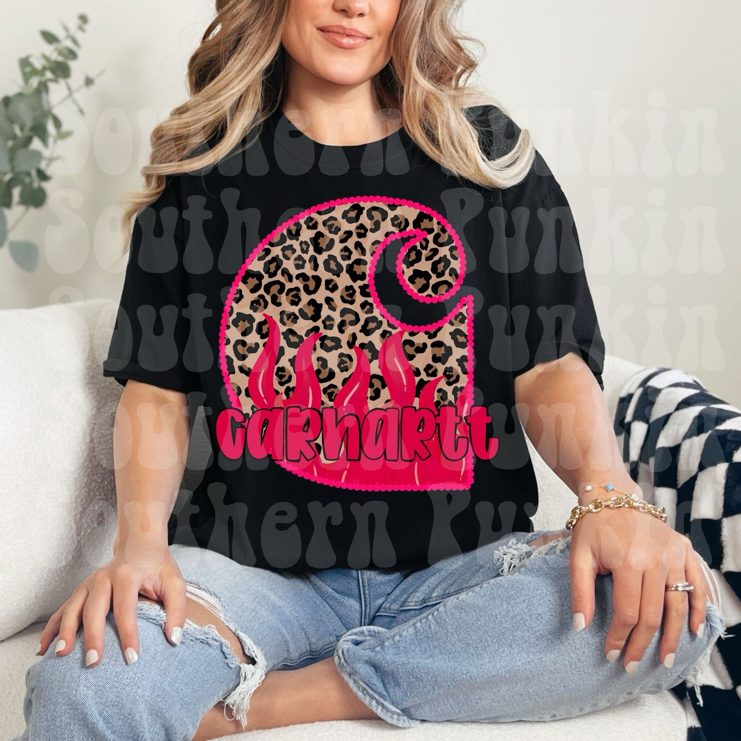 Cheetah Flame Carhartt Shirt