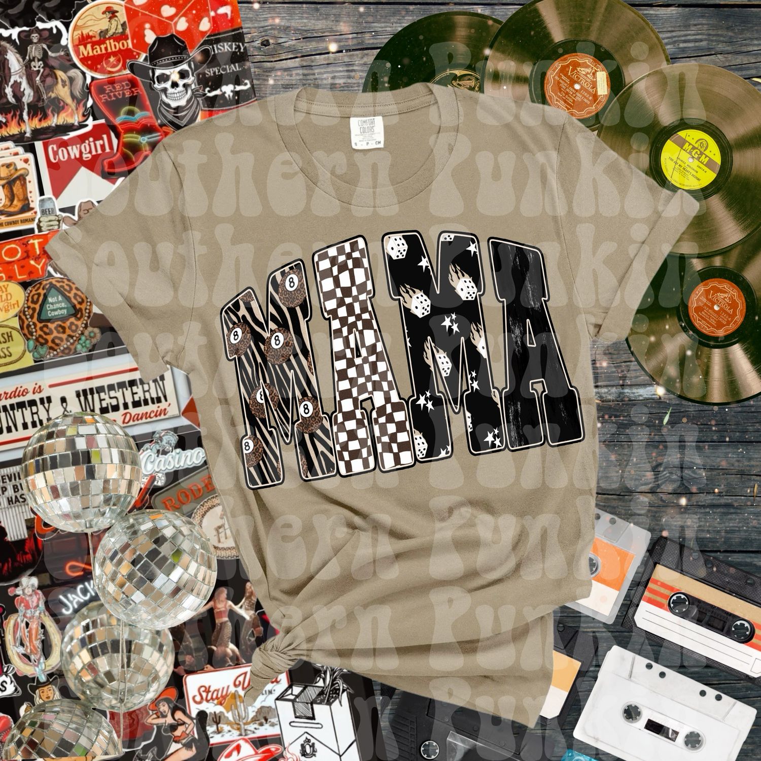 Zebra 8 Ball Mama Shirt