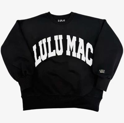 Large Black And White Lulu Mac Crew