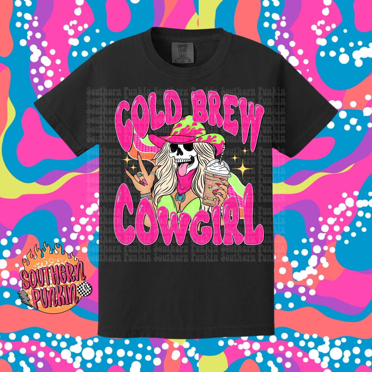 Cold Brew Cowgirl Blonde Hair Shirt