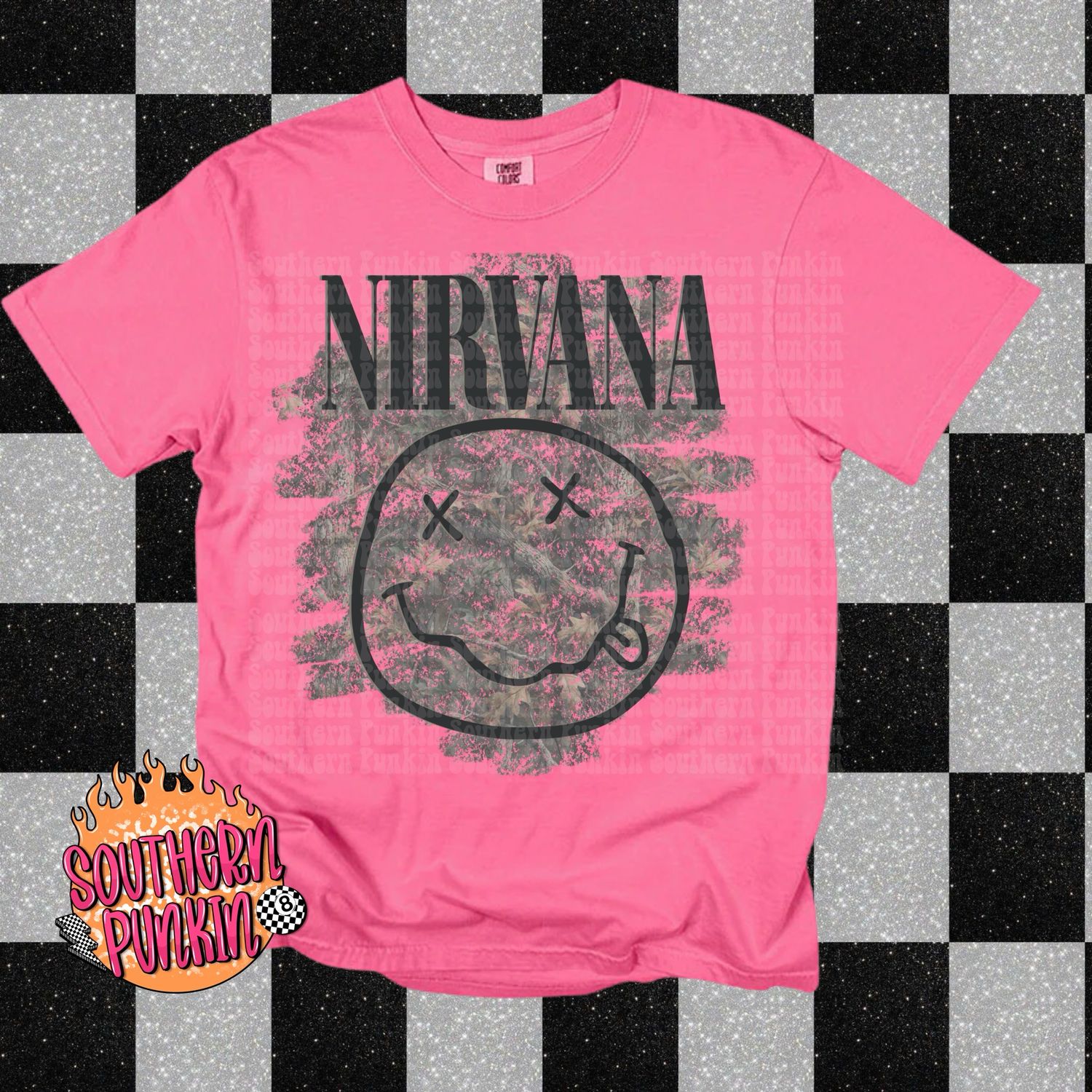 Camo Distress Nirvana Shirt