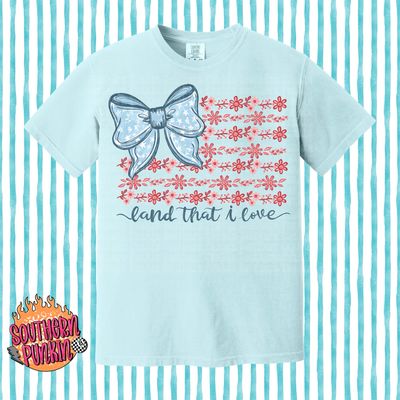 Bow/flower American Flag Shirt