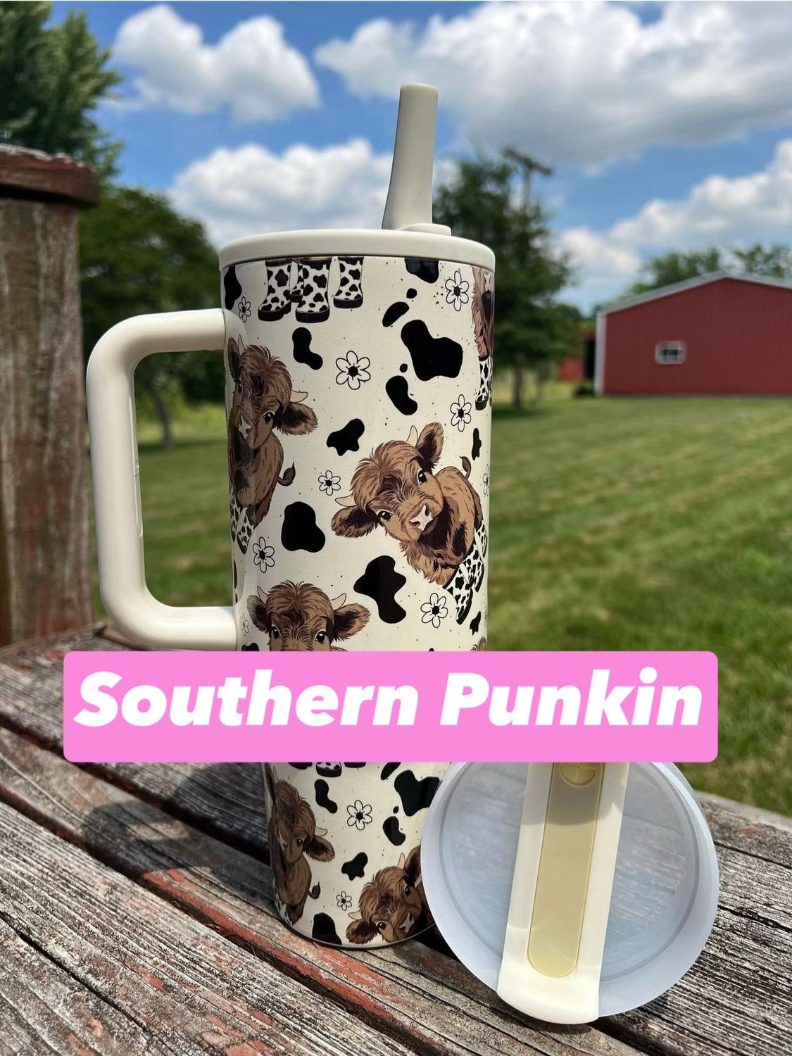 Cow In Rain Boots 40oz Tumbler
