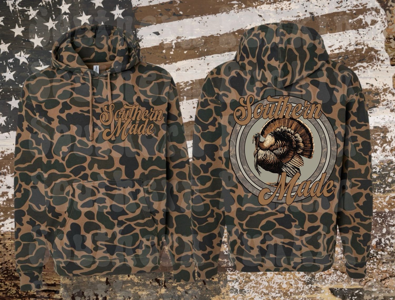 Duck Camo Southern Made Turkey Hoodie