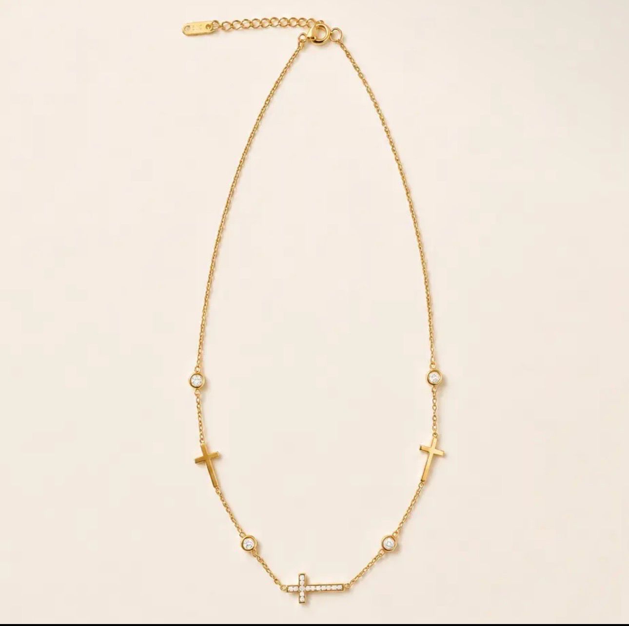 18k Stainless Steel Tarnish Free Cross Necklace