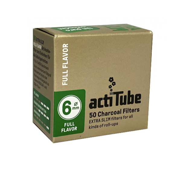 1x Full Box 50er actiTube Aktivkohlefilter SLIM Filter