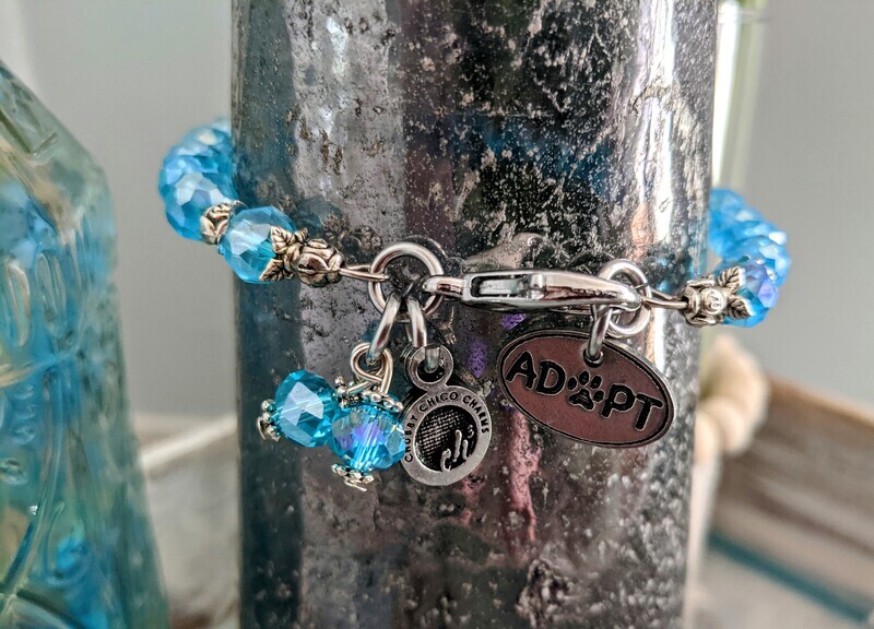 Crystal Bracelet with ADOPT Charm