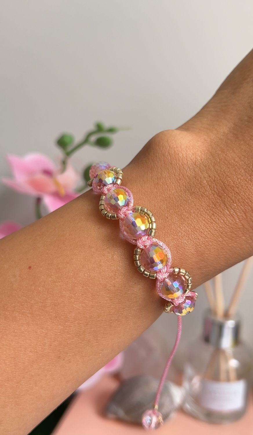 Pulsera con cuentas de cristal