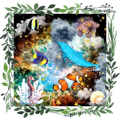 &quot;Fish in Space&quot; #2 (Unisex T-Shirt)