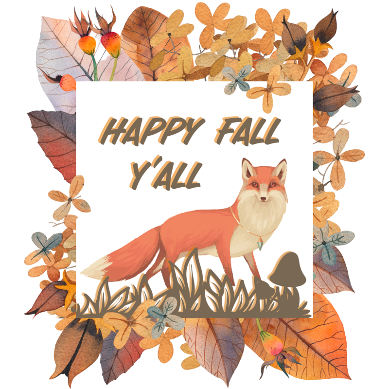 &quot;Happy Fall Y&#39;all&quot; Red Fox  (Unisex T-Shirt)