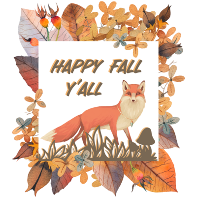 &quot;Happy Fall Y&#39;all&quot; Red Fox  (Unisex T-Shirt)