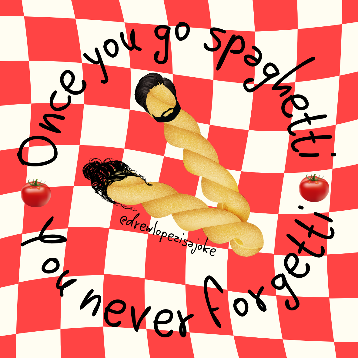 once you go spaghetti you never forgetti - Sticker