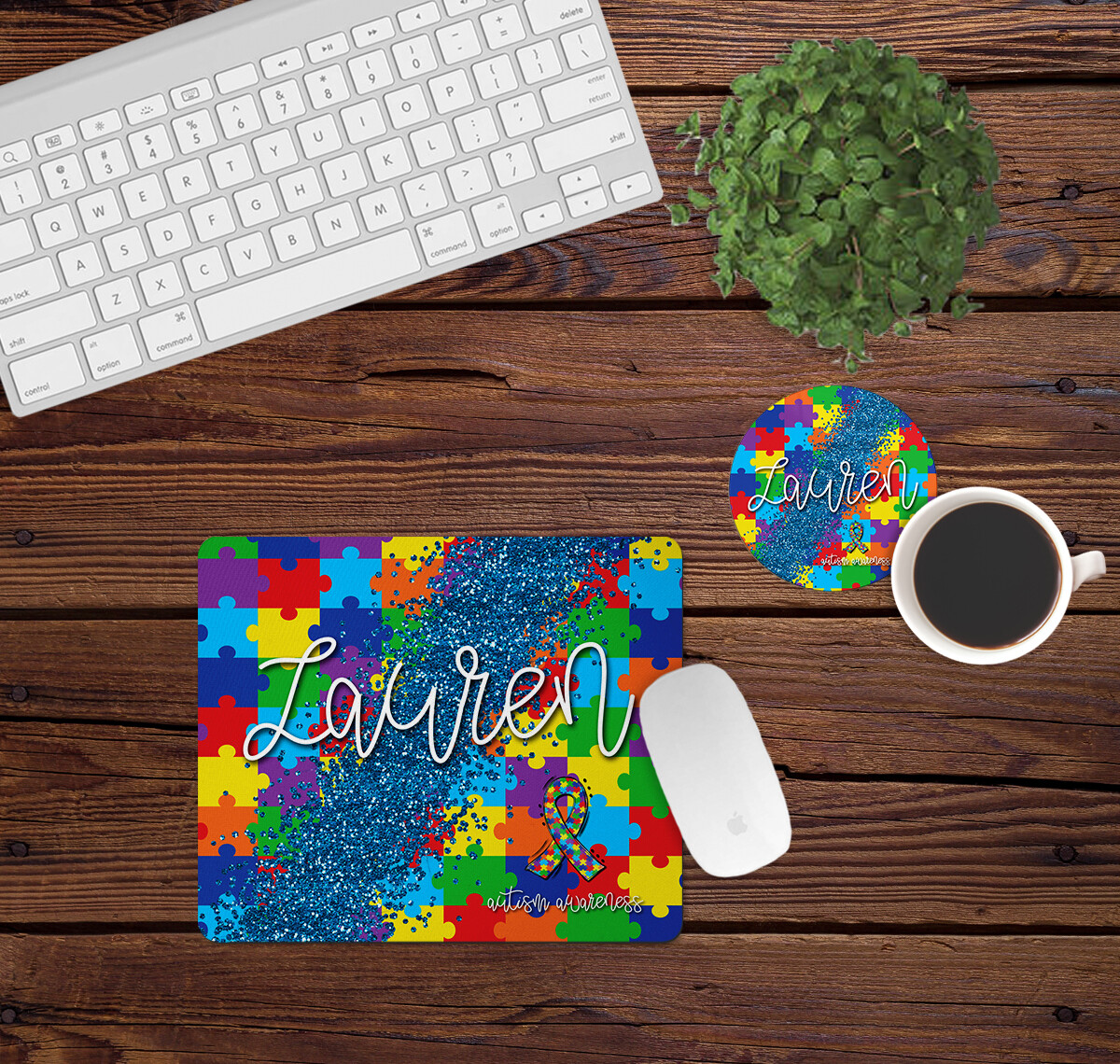 Autism Awareness Desk Set