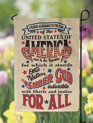 I Pledge Allegience Garden Flag