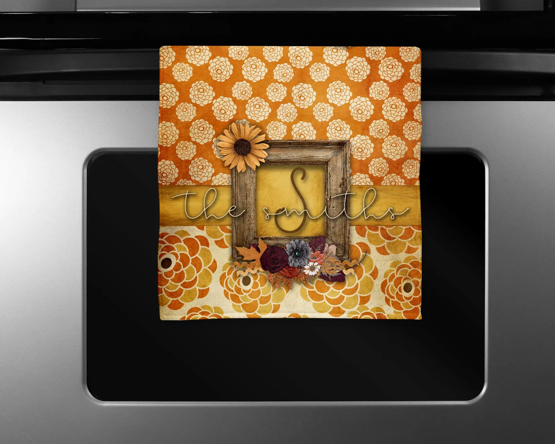 Boho Fall Floral Towel | 11x18